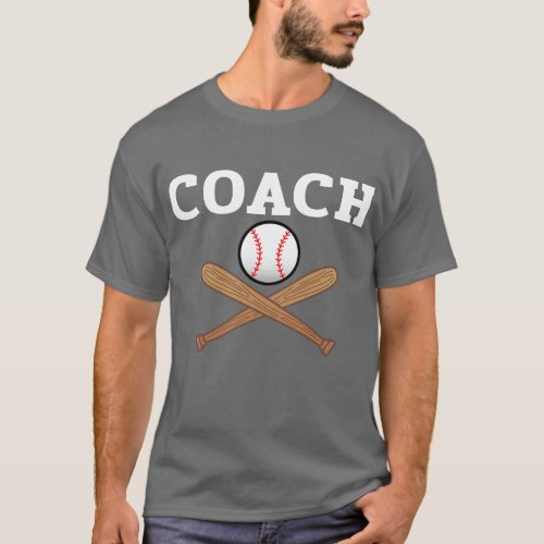 Baseball Coach MenFatherDad Grandpa T_Shirt