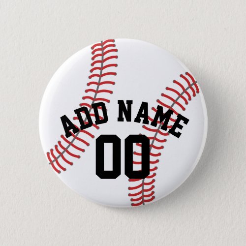 Baseball Coach _ Modern Drawing Name Number Button