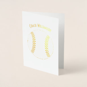 Baseball Coach or Sponsor Thank You Banquet Card