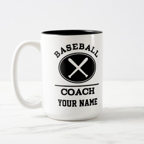 Baseball Coach Personalized Two_Tone Coffee Mug