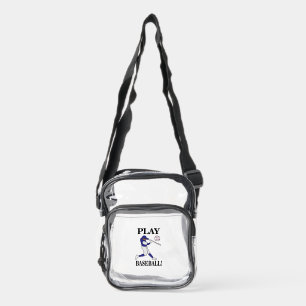 Baseball Coach Player Sports Game Day Clear Crossbody Bag