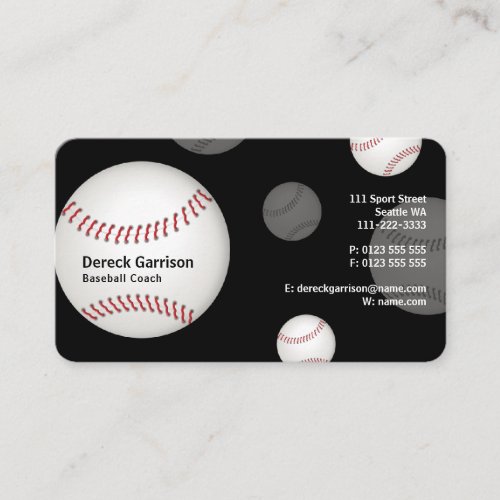 Baseball Coach  Professional Business Card