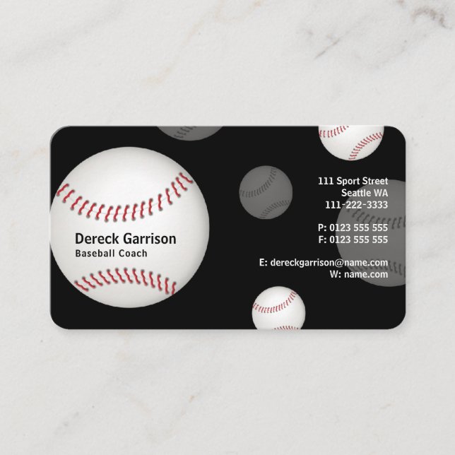 Baseball Coach | Professional Business Card (Front)