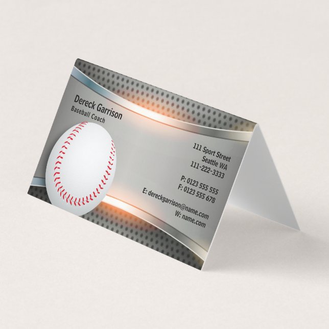 Baseball Coach | Professional Business Card (Front)