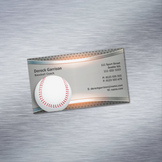 Baseball Coach | Professional Business Card Magnet (In Situ)