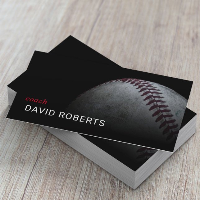 Baseball Coach Professional Sport Instructor Business Card (Creator Uploaded)