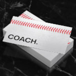 Baseball Coach Professional Sports Business Card<br><div class="desc">Baseball Stitches Sports Coach Business Cards.</div>