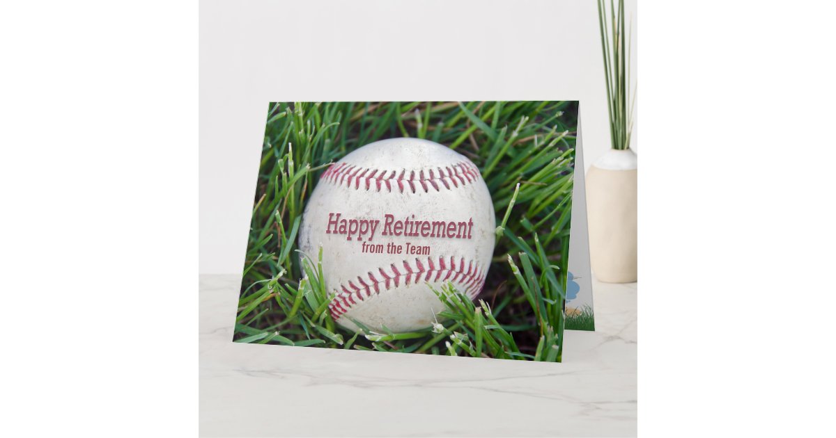 Baseball Coach Retirement Card 