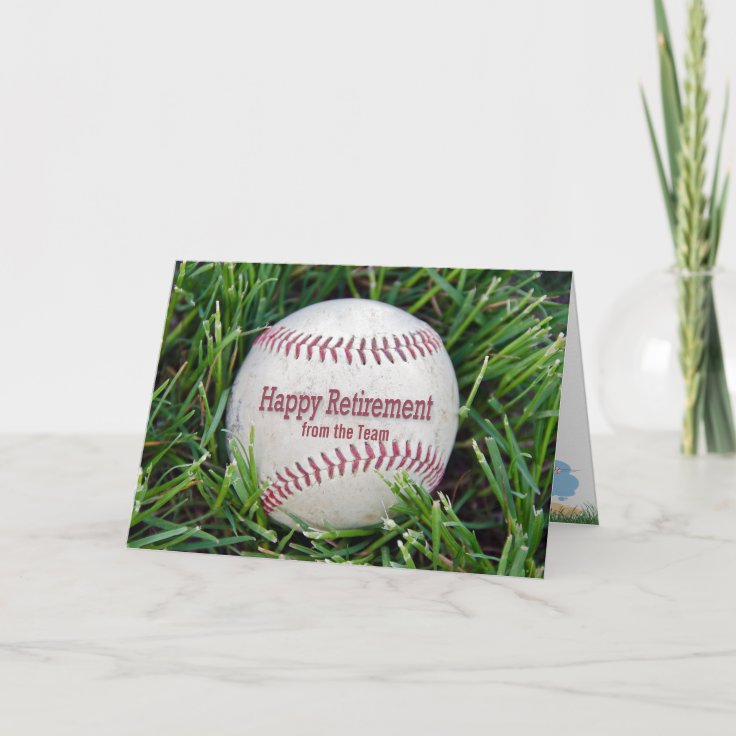 Baseball Coach Retirement from Team Card | Zazzle