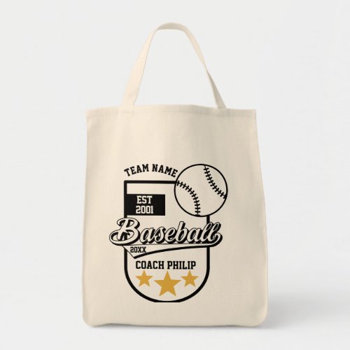 Baseball coach retirement team end of season tote bag