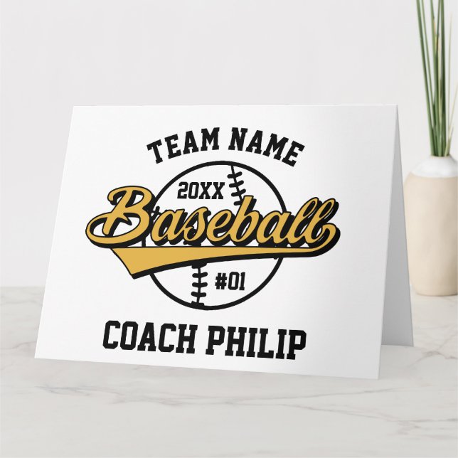 Baseball coach retirement team Mom player gift Card (Front)
