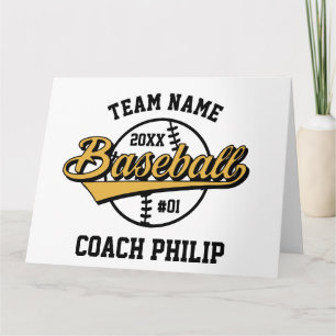 Baseball coach retirement team Mom player gift Card