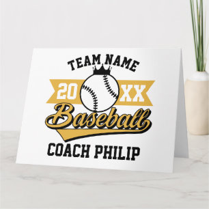 Baseball coach retirment team Mom player team gift Card