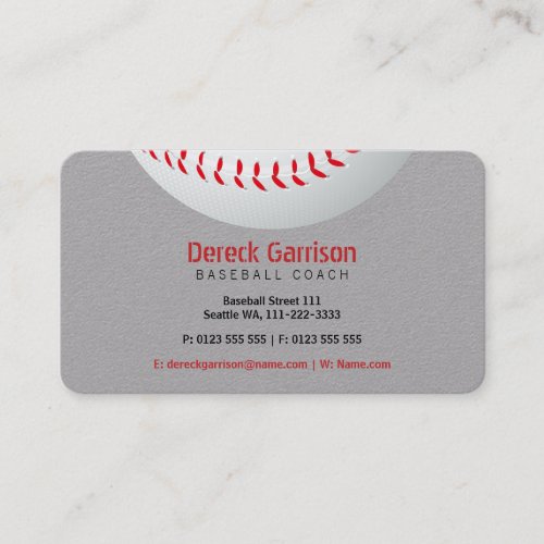 Baseball Coach  Sport Business Card