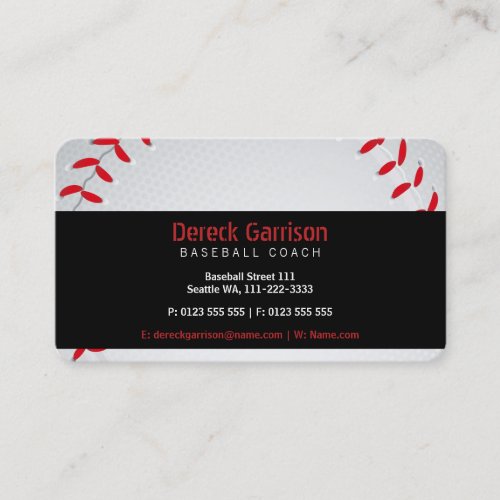 Baseball Coach  Sport Business Card