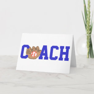 Baseball coach thank you card
