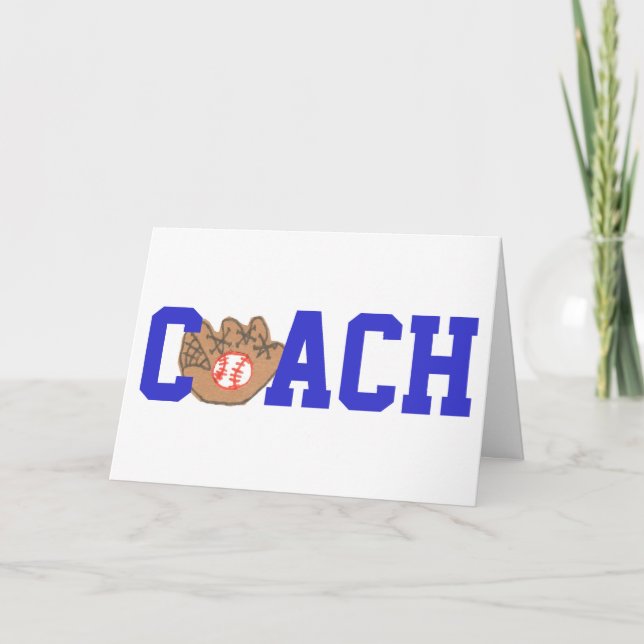 Baseball coach thank you card (Front)