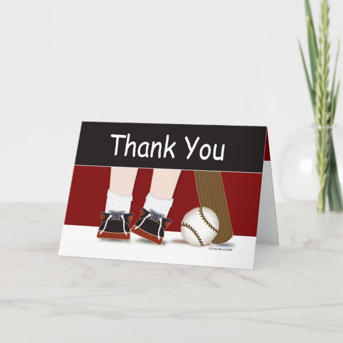 Baseball Coach Thank You Card