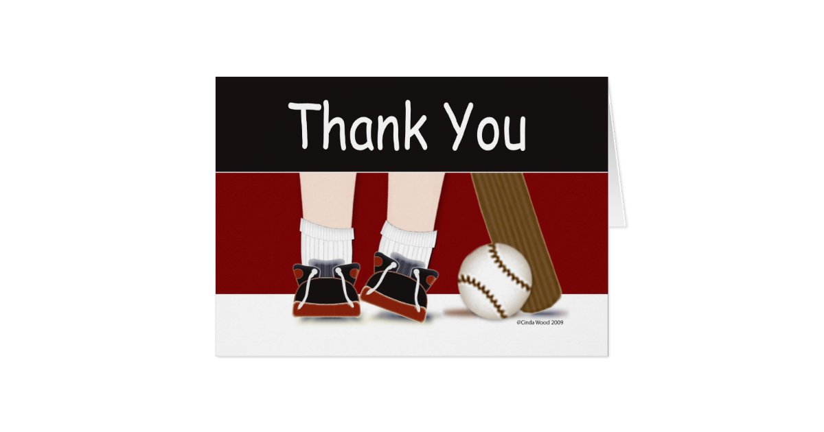 Baseball Coach Thank You Card