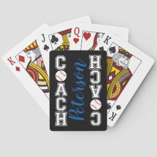 Baseball coach thank you gift - batter up! poker cards