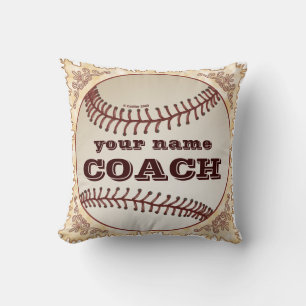 Baseball Coach Throw Pillow