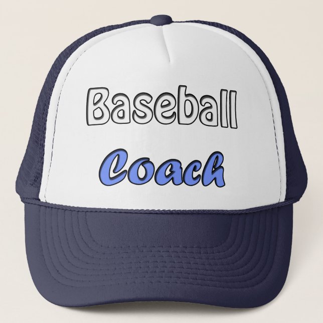 Baseball Coach Trucker Hat (Front)