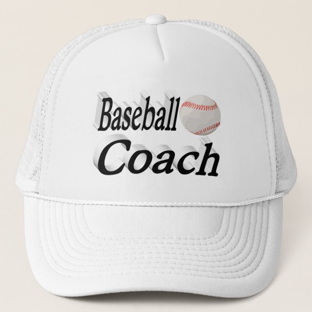 Baseball Coach Trucker Hat (Front)