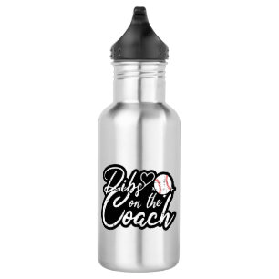 Baseball Coach Wife Dibs on the Coach Stainless Steel Water Bottle