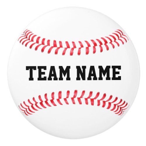 Baseball Coachs Office Custom Team Name Sports Ceramic Knob