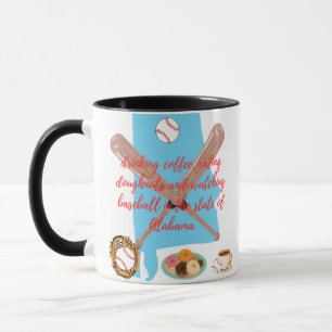 Baseball, Coffee and Donuts in Alabama Mug