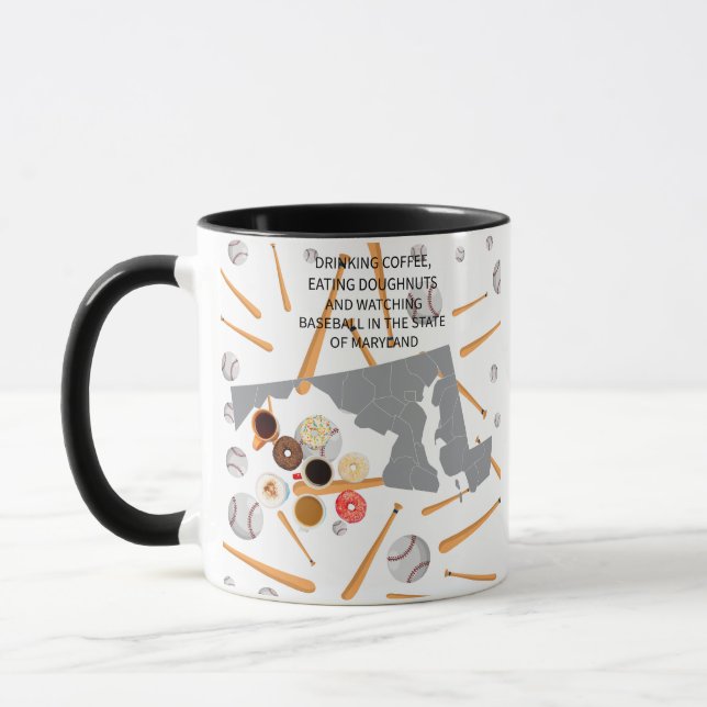 Baseball, coffee and donuts in Maryland  Mug (Left)