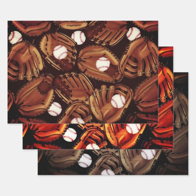 Baseball Collection Wrapping Paper Sheets (Set)