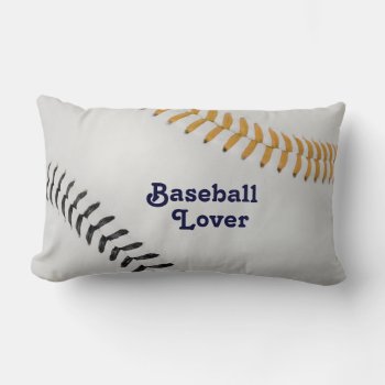 Baseball_color Laces_go_bk_baseball Lover Lumbar Pillow by UCanSayThatAgain at Zazzle