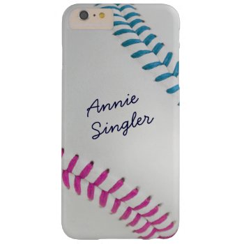 Baseball_color Laces_stitching_fu_tl_personalized Barely There Iphone 6 Plus Case by UCanSayThatAgain at Zazzle