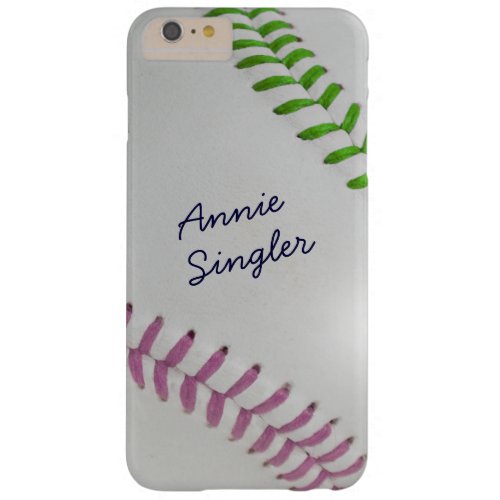 Baseball_Color Laces_Stitching_mv_lg_personalized Barely There iPhone 6 Plus Case