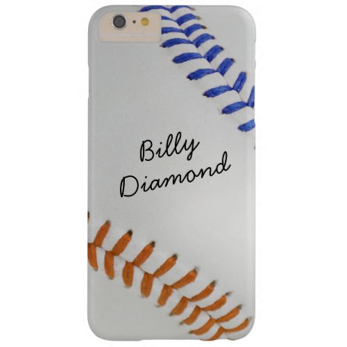 Baseball_Color Laces_Stitching_og_bl_personalized Barely There iPhone 6 Plus Case