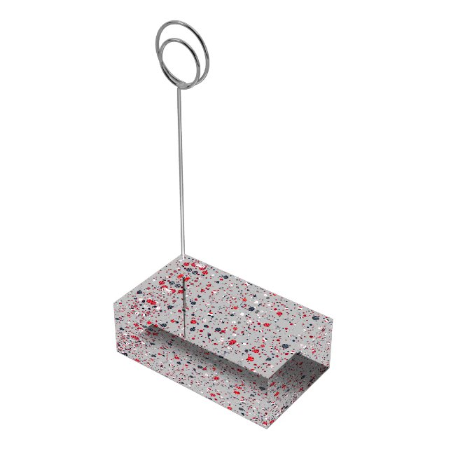 Baseball Confetti, Gray-Table Card HOLDER (Corner)