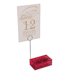 Baseball Confetti, Red-Table Card HOLDER