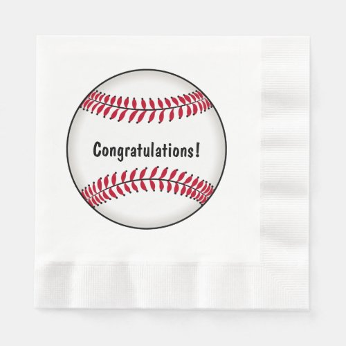 Baseball Congratulations Paper Napkins