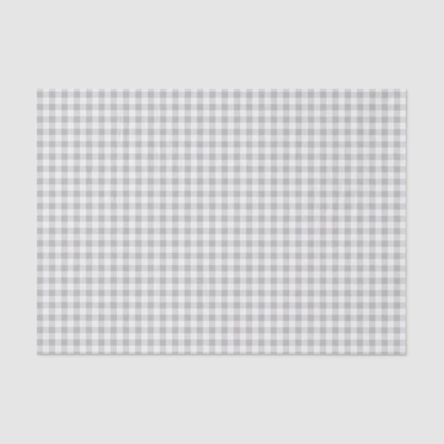 Baseball Coord. Gingham Tissue Wrap-Blue-Gray Paper (Front)