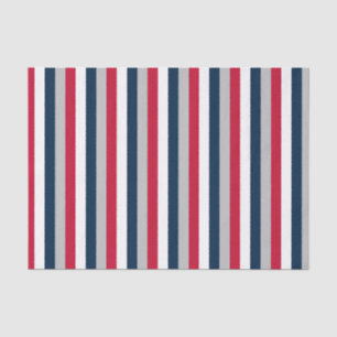 Baseball Coord Stripes RWB 29-TISSUE WRAPING PAPER