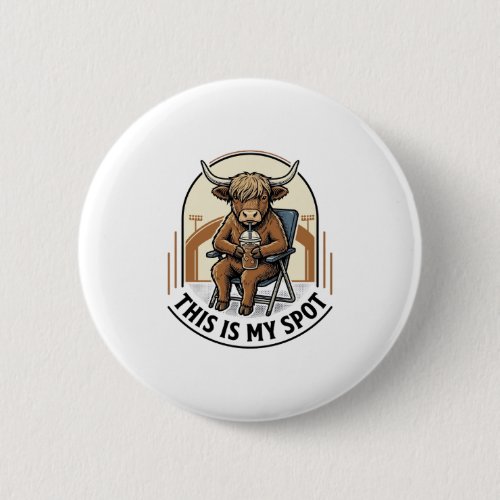 Baseball Cow Shirt With Iced Coffee Mascot Button