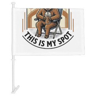 Baseball Cow Shirt With Iced Coffee Mascot Car Flag