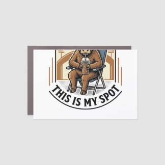 Baseball Cow Shirt With Iced Coffee Mascot Car Magnet