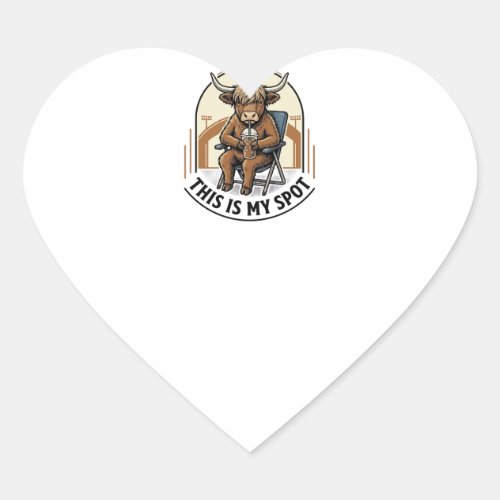 Baseball Cow Shirt With Iced Coffee Mascot Heart Sticker