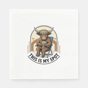 Baseball Cow Shirt With Iced Coffee Mascot Napkins