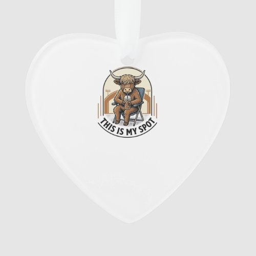 Baseball Cow Shirt With Iced Coffee Mascot Ornament