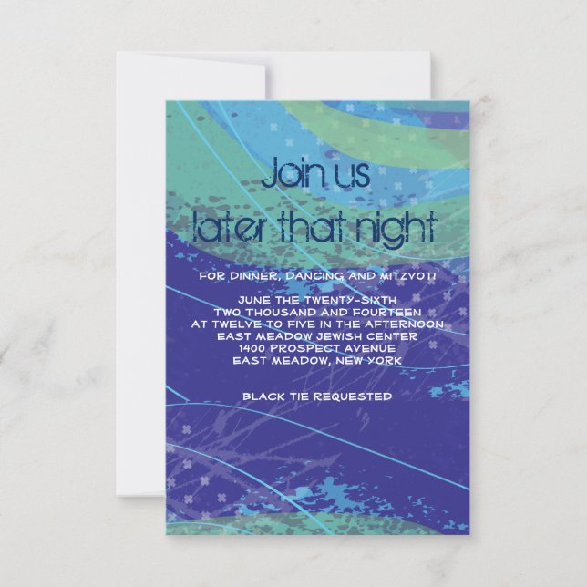 BASEBALL CRAZE Bar Bat Mitzvah Party Card (Front)