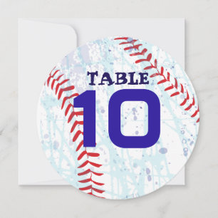 BASEBALL CRAZE Bar Bat Mitzvah Table Number