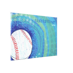 BASEBALL CRAZE Sign-In Memory Board Canvas Print